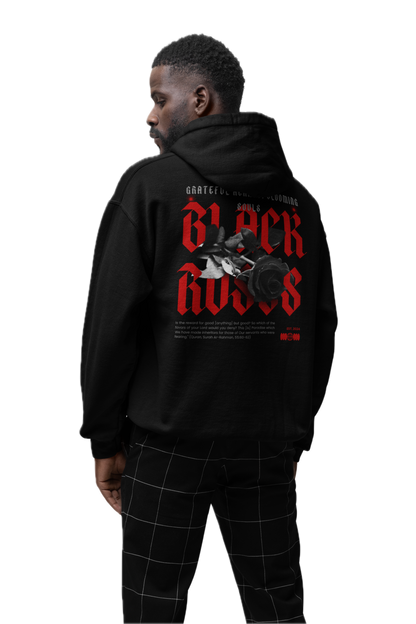 BLACK ROSES - Heavy Oversized Hoodie